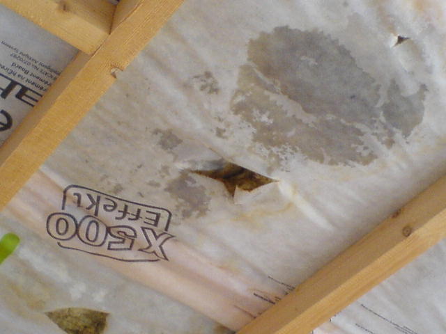 Wasser in der Dachdämmung, Dämmstoff ohne Funktion